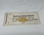 1878 Merchant&#39;s National Bank Check #3004 Lanman &amp; Kemp  KG JD - $9.89