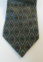 Mens Tie Luca Franzini Tie Rack 100% Silk Made in Italy Ikat Medallion P... - $17.00