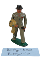 Vintage Barclay B158 / 611 Gray Man Passenger Overcoat On Arm Lead Figure - £8.28 GBP