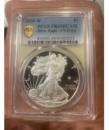 2020-W $1 American Silver Eagle End of World War II v75 Privy PR69DCAM PCGS - £362.05 GBP