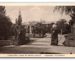 Residence on Grand Avenue Pasadena California CA UNP WB Postcard Z9 - £5.41 GBP