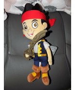 Jake and the Neverland Pirate sword Disney Store 15&quot; plush stuffed NEW - $30.83 CAD
