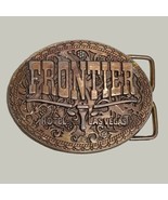 Frontier Hotel Las Vegas Belt Buckle Solid Brass Vintage 1970s - £11.22 GBP