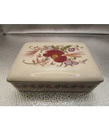 “Wedgwood” Cornflower ceramic floral trinket box 5&quot; [55] - $60.51 CAD