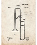 Slide-trombone Patent Print - Old Look - $9.95+
