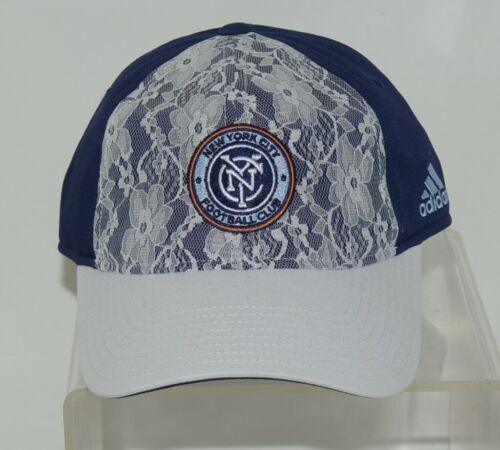 MLS Adidas New York City Football Club Lace Covered Ladies Hat Blue White - £19.76 GBP