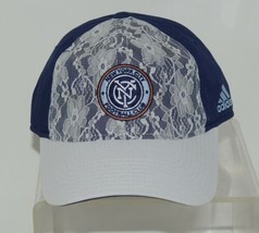 MLS Adidas New York City Football Club Lace Covered Ladies Hat Blue White - £19.91 GBP