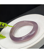 Imperial Purple Agate Bangle, 57MM, High Icy Transparent Dragon Scales P... - $426.99