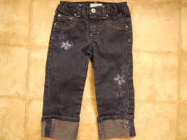 Circo Capri Jeans Girl Size 4 Adjustable Waistband Blue - £7.10 GBP