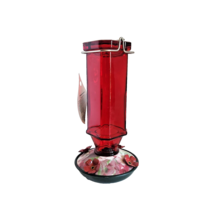 Audubon 24104 Bird Feeder, Hummingbird, Vintage Square, Ruby, 16-oz - £32.49 GBP