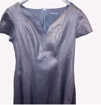 Lane Bryant Metallic Mesh Brown Black and Gold Fit and Flare Dress Size 16 - $37.82