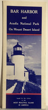 Vintage Bar Harbor Acadia National Park Brochure Mt Desert New England BR13 - $9.89