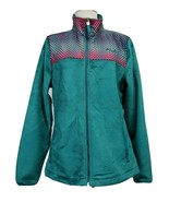 Fila Sport Womens size M Green pink plush Fleece Full zip Jacket - £8.19 GBP