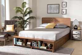 Swamson Ash Walnut Brown 4-Drawer Queen Size Platform Storage Bed - $14,653.45 MXN