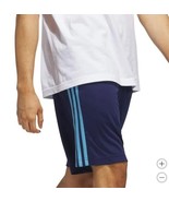 Adidas Mens Shorts Blue Active Pockets Moisture Wicking Breathable Elast... - $50.95 CAD