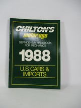 Chilton&#39;s motor/age service-bay Handbook for Mechanics 1988 US Cars &amp; Im... - £2.68 GBP