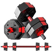 Weights - Dumbbells - Set Of 2, Adjustable Free Weight Workout 20 Lbs Pair(10 Lb - £72.54 GBP