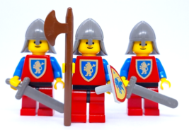 Lego Vintage Castle/Knights lot x3 Lion Knights Crusaders cas112 6081 - £25.25 GBP