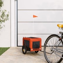 Pet Bike Trailer Orange and Black Oxford Fabric, Iron, PVC Small - $201.03 CAD