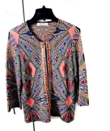 Aldomartins Cardigan Sweater Jacket Small Embelished Sequin Zipper Retai... - $564.50 MXN