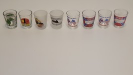 8 Clear Assorted Shot Glass Cup Sets with Heavy Base  - $20.00
