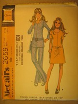 UNCUT Sewing Pattern 1970 McCALL Size 9,10 Y.J./Teen PANTS Dress TOP 265... - $5.58