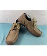 Woodstock Oxford Men 43 / 10 M  Shoes Brown Leather Comfort Lace Up Moc Toe - $51.31 CAD
