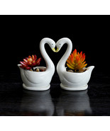 White Swan Pot, Ceramic Crafts, Home Decoration, Cute Plant Pot Without ... - £21.38 GBP