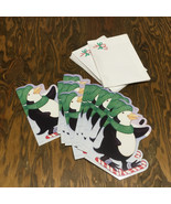 Vintage cute penguin winter holiday Christmas greeting cards and envelopes  - €17,09 EUR