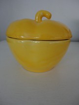 Vintage California Pottery Yellow Pepper 2 piece decorative dish container - $59.98