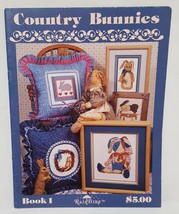 Country Bunnies Rabbits Cross Stitch Leaflet Stoney Creek 1989 RainDrop  - £11.79 GBP
