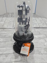 Gemmy Haunted House Snow Globe Changing Color Light Bat Sensor Cloche VI... - $42.99