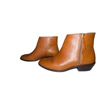 JCREW $228 Frankie Leather Ankle Boots Warm Sepia Brown Size 7.5 Style e... - $555.38 MXN