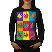 Wellcoda Blunt Cannabis Leaf Rasta Womens Sweatshirt, Pop Casual Pullover Jumper - £23.10 GBP+