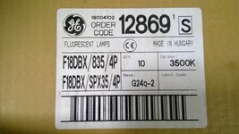 GE F18DBX/835/4P Fluorescent Lamps  Box of 10  - $22.59