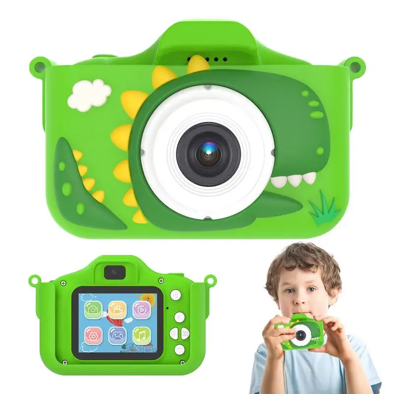 Dinosaurs Kids Selfie Camera Hd Selfie Digital Video Camera For Toddler 4800W - £23.32 GBP+