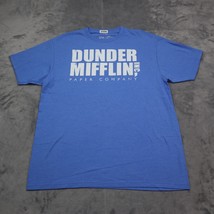 Dunder Mifflin Shirt Mens L Blue The Office Michael Dwight Jim Tee - £15.86 GBP