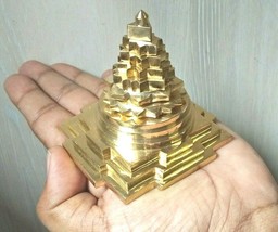 Meru Shree Shri Yantra Realizzato In Puro Asthadhatu Aaa+ Qualità Grandi Dime... - $42.60