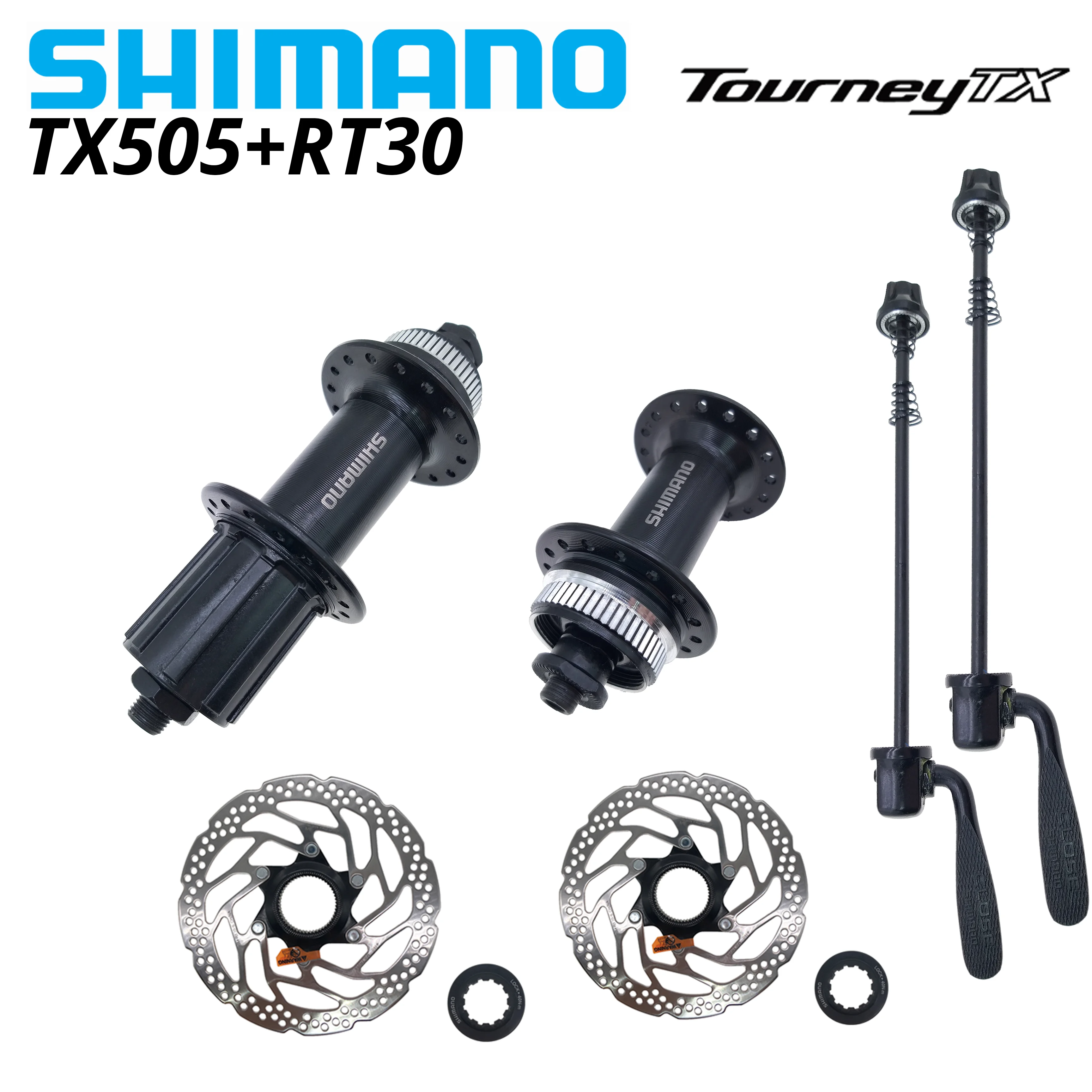 Shimano Tourney TX505 RT30 160mm Front Rear Freehub &amp; Rotor 8 9 10 Speed Mtb Mou - £173.67 GBP