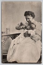 Mother Feeding Baby Farine Lactee Advertising Raphael Tuck Art Postcard L22 - £9.22 GBP