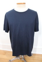 Lands End L Navy Blue Short Sleeve Seaworn Crew Neck Tee Top - $25.64