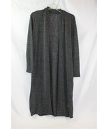  NIP LUYEESS Long Open Front Cardigan Draped Lightweight Pocket Knit Bla... - €20,68 EUR