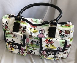 WALT DISNEY WORLD PARKS Mickey &amp; Minnie Mouse Comic Purse Handbag rn#129855 - £14.10 GBP