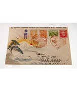 Karl Lewis 1935 Hand-Painted Watercolor Cover Japan to CT, USA Tatsuta M... - £174.99 GBP