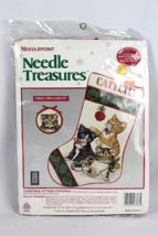 JCA Needlepoint Needle Treasures Christmas Kittens Stocking Kit 06866 - £117.54 GBP