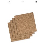 Quartet Cork Tile Or Roll Bulletin Board - Cork Surface 4 Pc 12” x 12” W... - £10.52 GBP