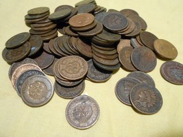 Lot: 10 Indian Head Pennies 1890 to 1899, Vintage Old Coins; Collection &amp; Crafts - £30.65 GBP