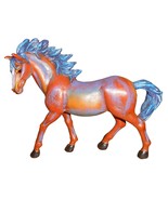 Horse Standing Sculpture w/ Rainbow Highlights 8.25&quot; H Resin Figurine - £23.70 GBP