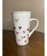 Starbucks 2017 Floating Heart Love Valentine Ceramic Tall Coffee Cup Mug... - $10.39