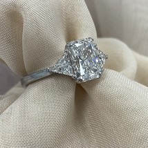 2.72 Ctw Radiant Cut E-VVS2 IGI Lab Grown Diamond 3 Stone Engagement Rin... - $1,679.60